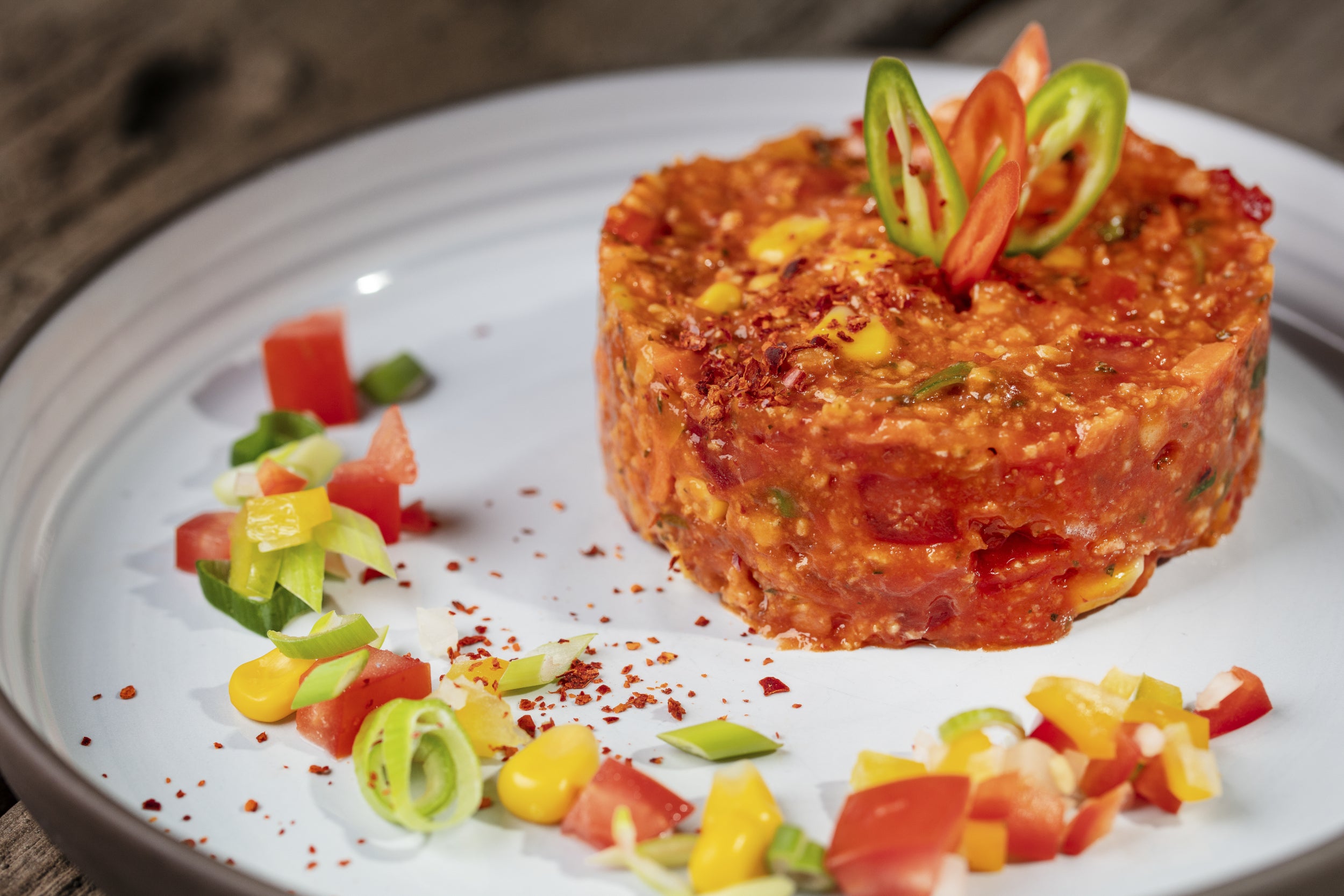 Chili sin Carne aus veganem Linsenburger