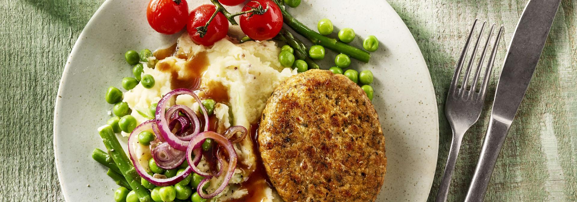 Frikadelle mit Kartoffelpüree