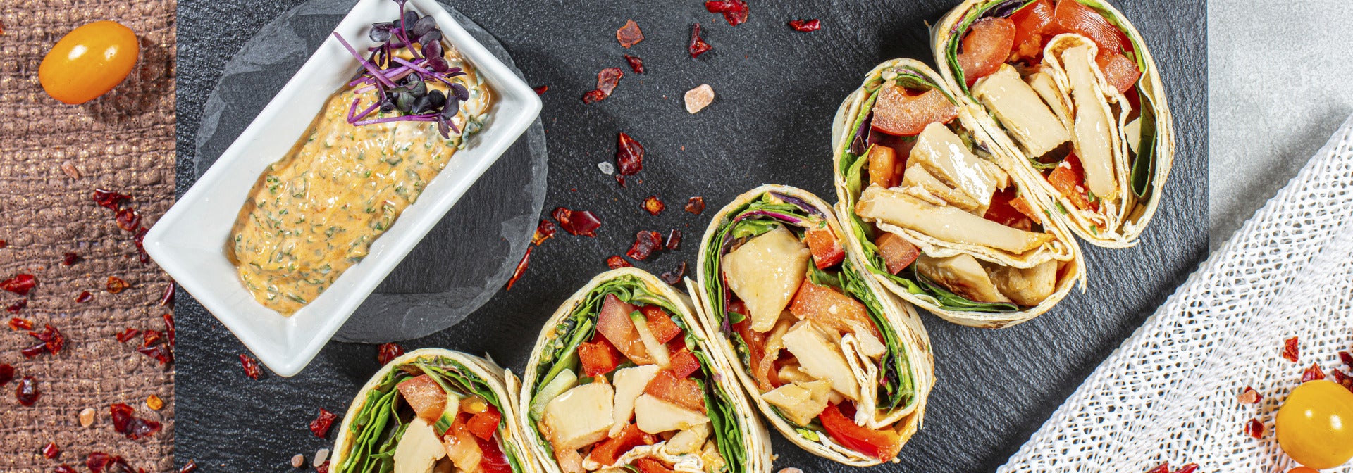 Veganer Chicken Wrap