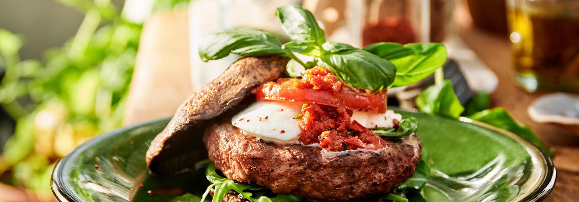 Sensational Portobello Caprese Burger