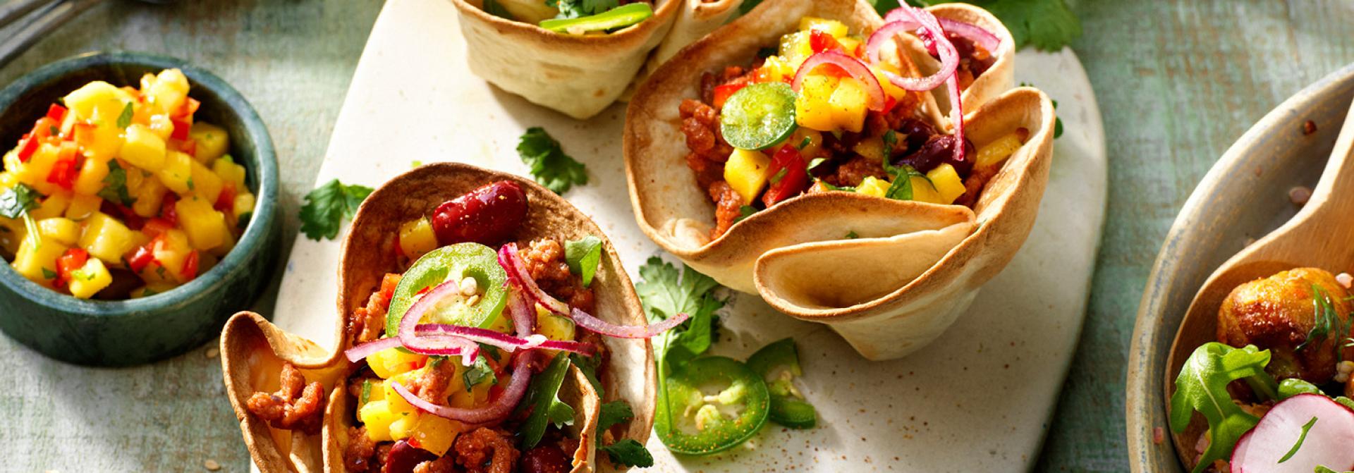 Mini Taco Cups mit Sensational Hack