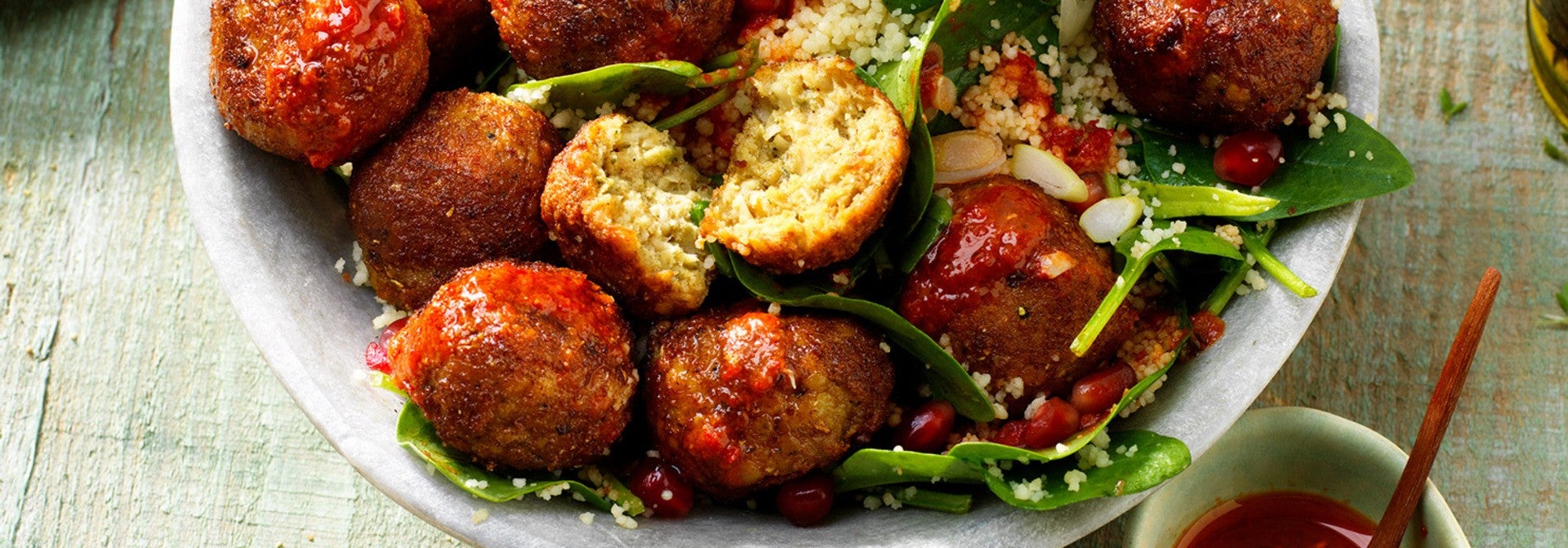 Quinoa Salad with Falafel