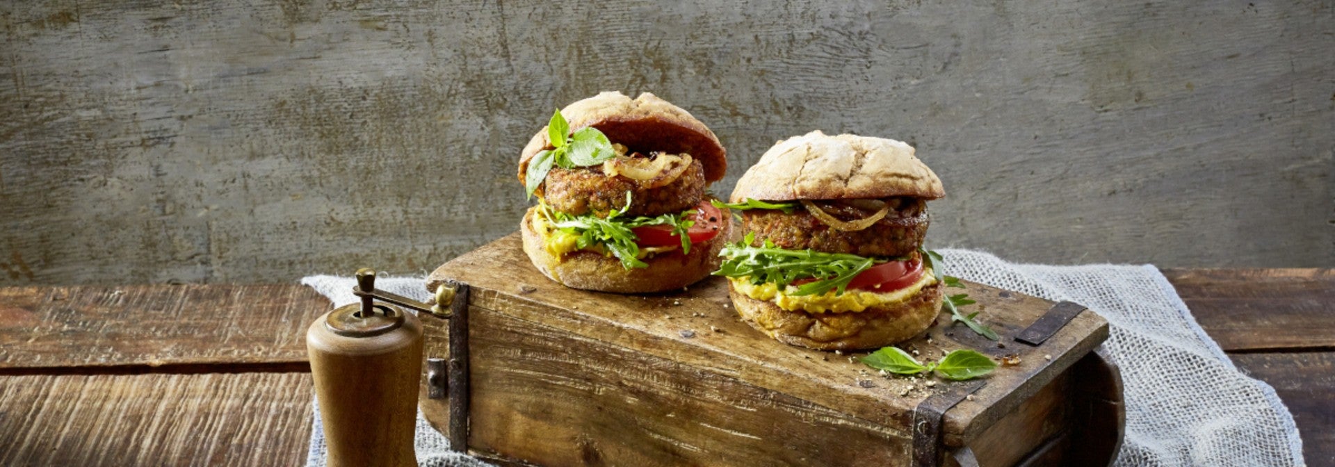 Linsenburger mit Kurkuma