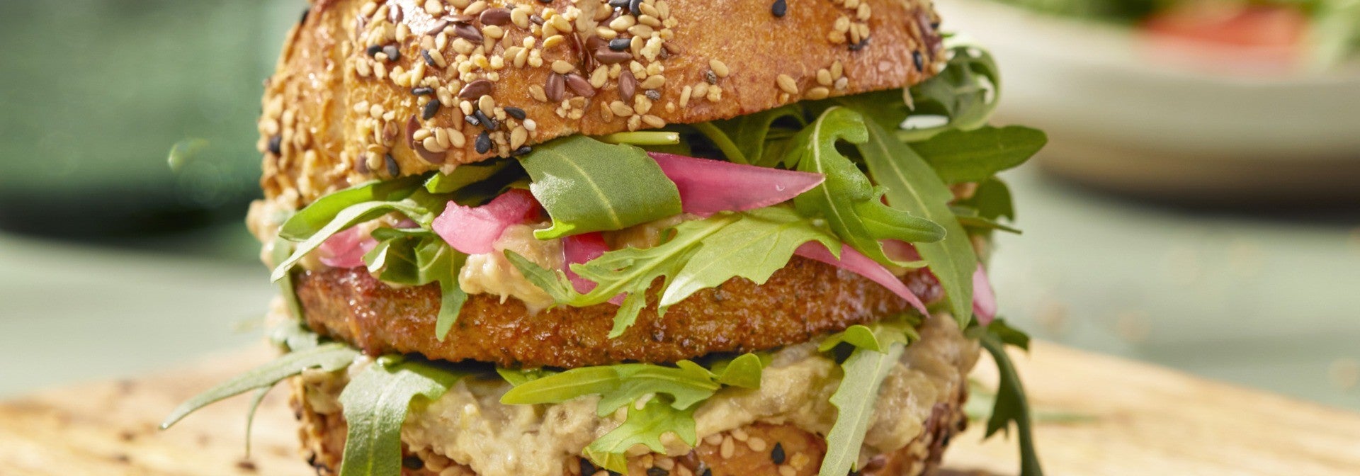 Veganer Baba Ganoush Burger