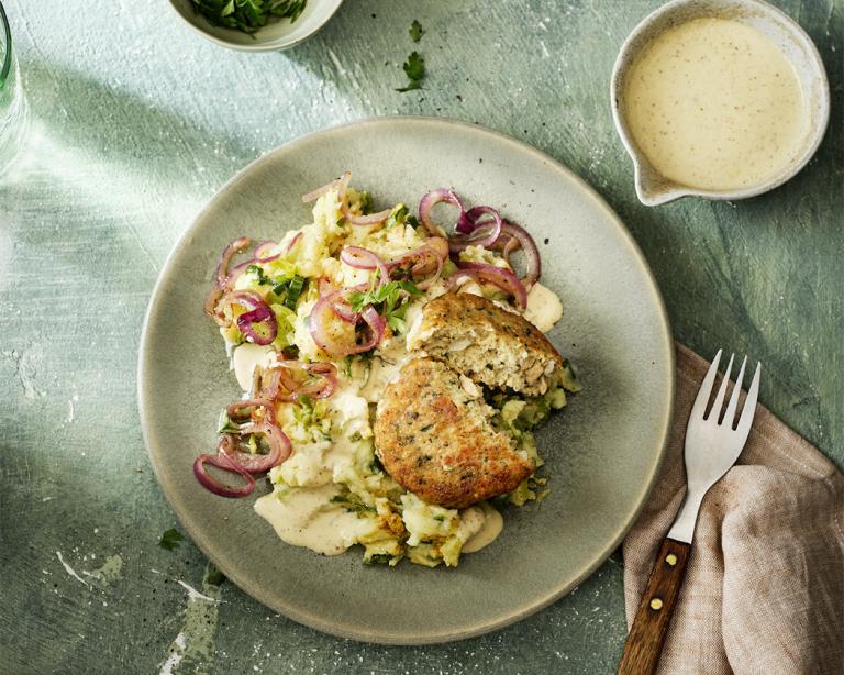 Garden Gourmet Vegane Frikadelle Kartoffelstampf