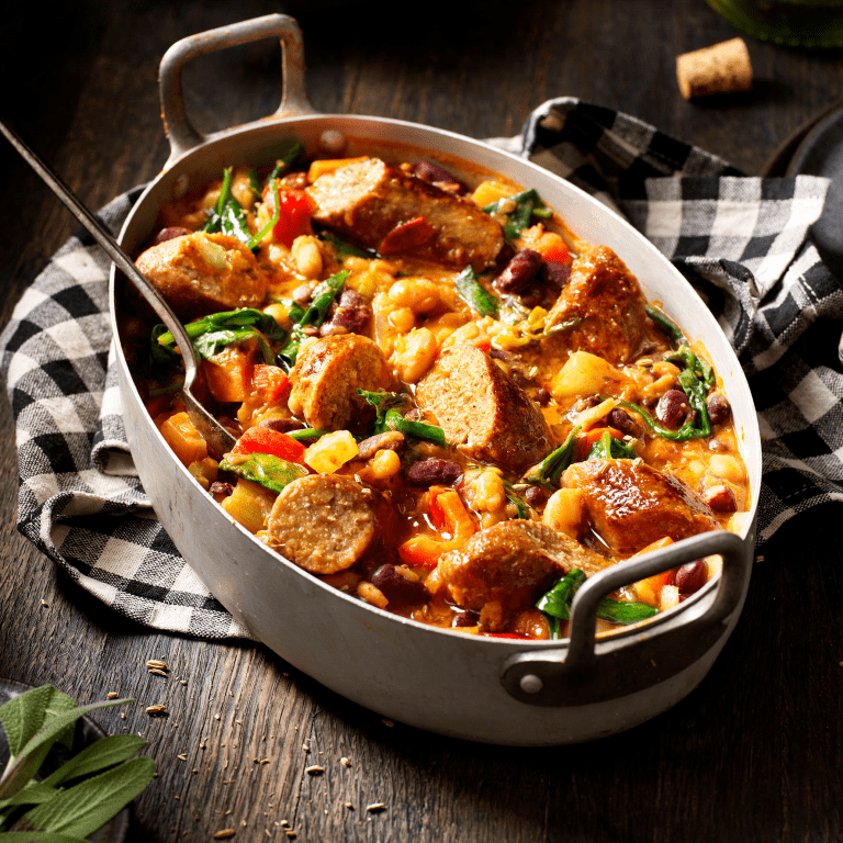 Bohneneintopf mit Sensational Bratwurst Bohneneintopf mit Sensational Bratwurst