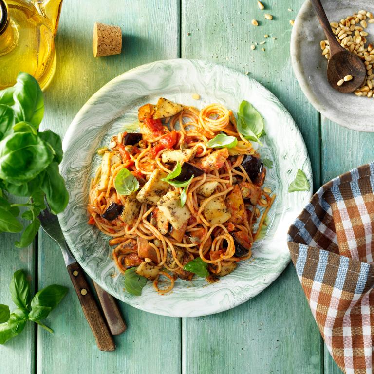 Mediterrane No Waste Pasta a la Norma Mediterrane No Waste Pasta a la Norma