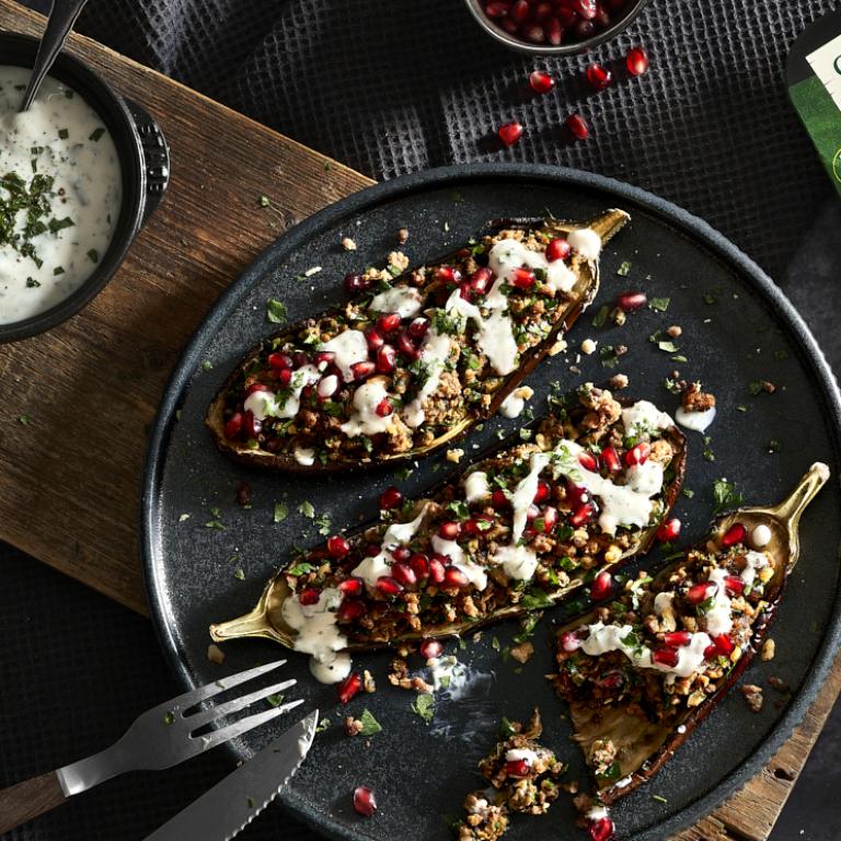 Gefüllte Auberginen mit Sensational Hack Gefüllte Aubergine