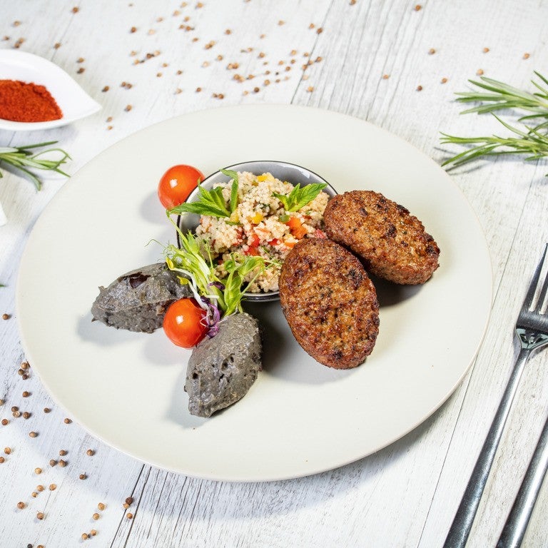 Vegetarische Frikadellen an Couscous