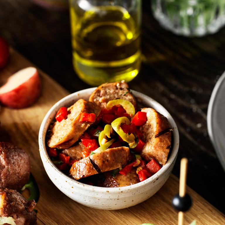 Weil Liebe ein Duett ist - Oliven mit Sensational Bratwurst
