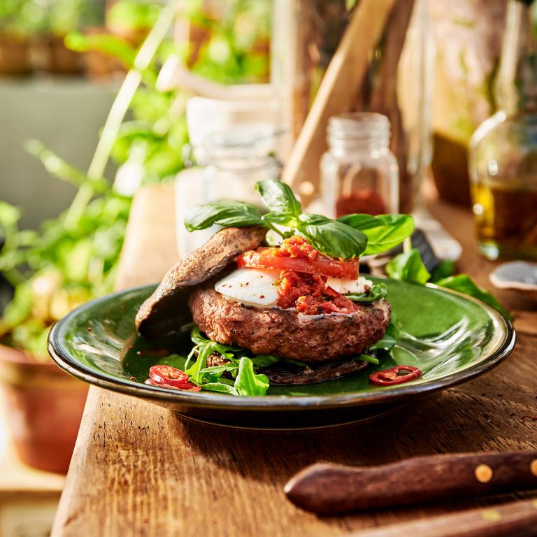 BBQ Sensational Portobello Caprese Burger Sensational Portobello Caprese Burger