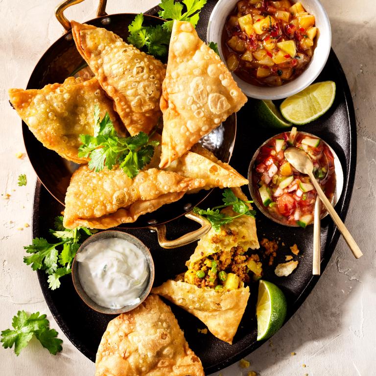 Vegane Sensational indische Samosas Samosas