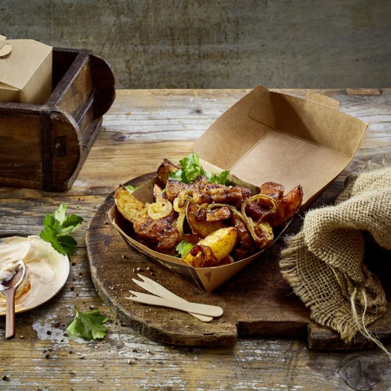 Country Potato mit Filetstreifen Country Potato mit Filetstreifen