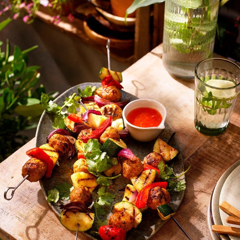 BBQ Mixed Vegetables Balls Skewers