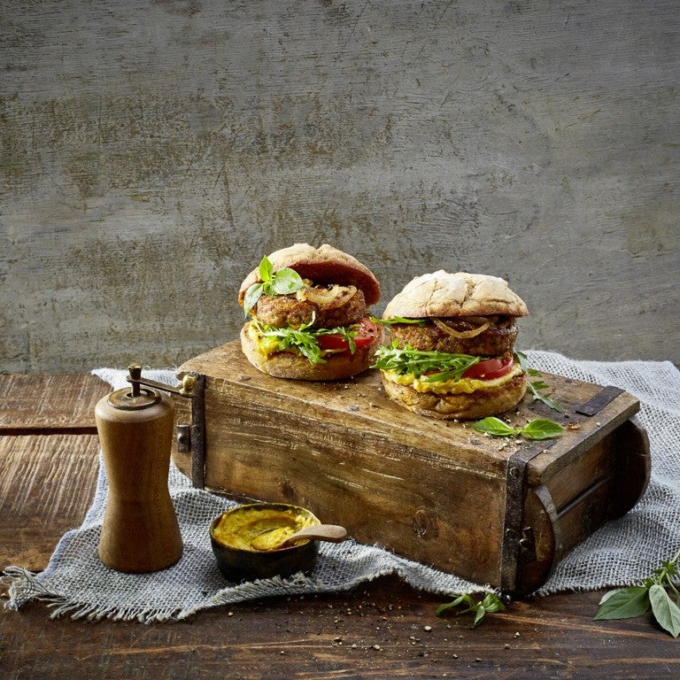 Linsenburger mit Kurkuma